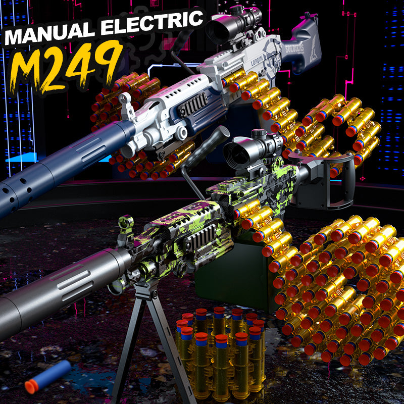 M249 Orbeez Gun Electric Automatic Splatter Ball Blaster with Drum Fed –  Biu Blaster