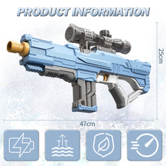 Electric Water Gun for Adults Kids,Automatic Water Gun up to 32 Ft Range, 500CC Capacity Rechargeable Battery Powered Squirt Gun for Swimming Pool Beach Party Games Outdoor Water Fighting