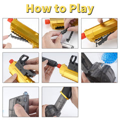 Gel Ball Blaster Toy Gun, Electric Splatter Ball Blaster with 50000 Eco-Friendly Gel Balls, Shooting Games Education Toy Model for 6,7,8,9,14+ Kids Boys Gifts