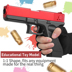 (Special Sales) Toy Gun Jump Ejectinging Magazine, Soft Bullets & Pull Back Action, Pistol Toys Foam Blaster Soft Bullet Play Gun with 40 Pcs Darts, Education Toy Model for 6,7,8,9,15+ Kids Gifts