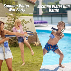 Electric Water Gun, GLOCK One-Button Automatic Super 434CC+58CC High Capacity Squirt Guns Up to 32 FT Range Strongest Water Blaster for Adults & Kids Summer Swimming Pool Beach Outdoor