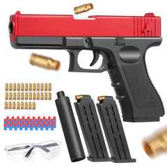 Toy Gun with Jump Ejectinging Magazine, Soft Bullets & Pull Back Action, Pistol Toys Foam Blaster Soft Bullet Play Gun with 40 Pcs Darts, Education Toy Model for 6,7,8,9,15+ Kids Gifts