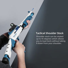 Soft Foam Blaster Toy Dart Gun Spring- Air Pump Shotgun Play Set Shell Ejecting with Scope and Bullets for Teens Youth