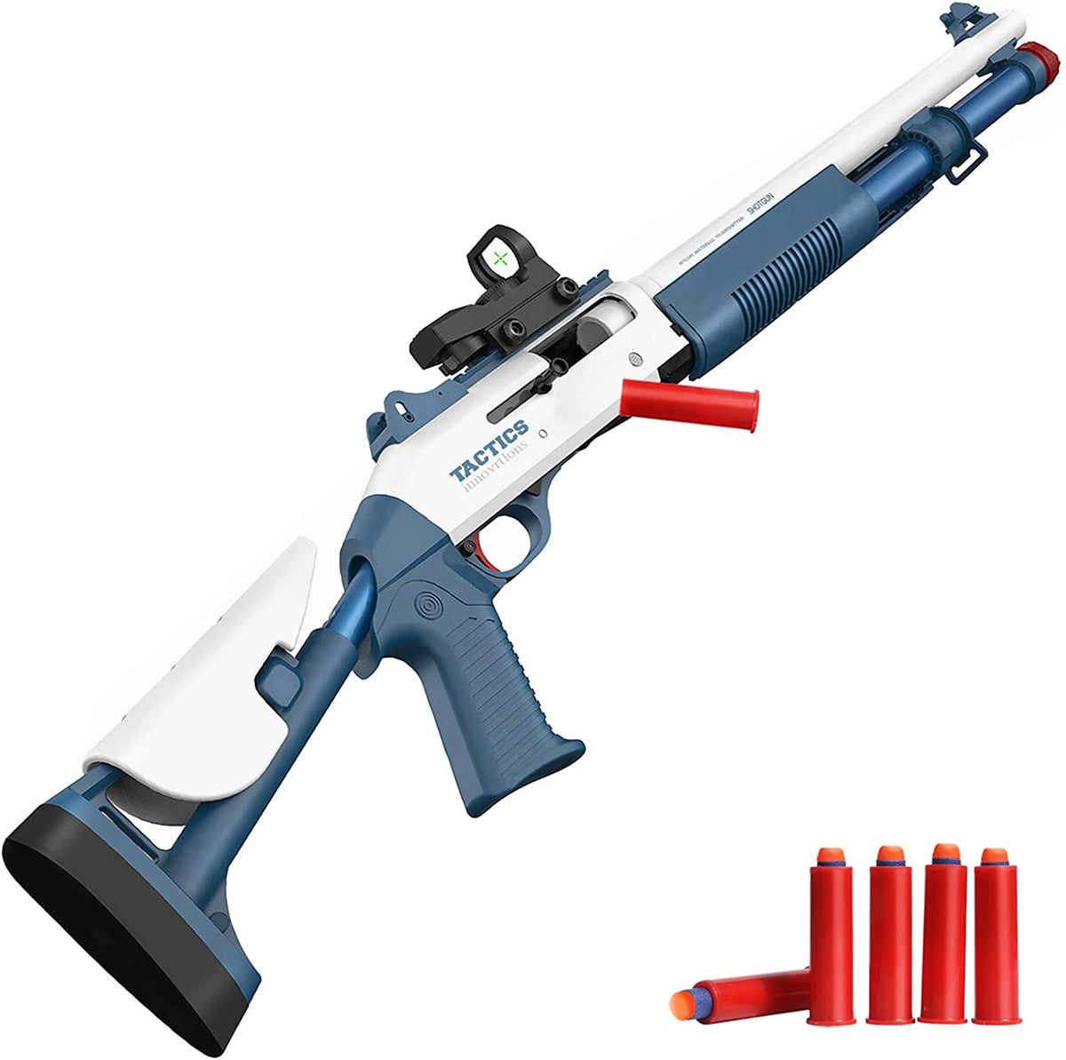 Soft Foam Blaster Toy Dart Gun Spring- Air Pump Shotgun Play Set Shell Ejecting with Scope and Bullets for Teens Youth