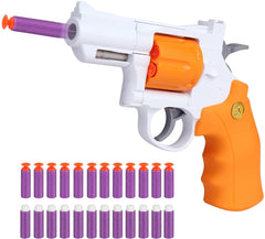 Toy Guns Soft Bullet Toy Revolver Safe Foam Bullets Darts Blaster with Two Types of Darts 24 Pcs , Education Model for Kids