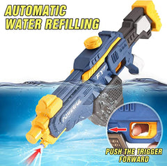 Electric Water Gun, Squirt Guns for Adult, Powerful Water Blasters, Fully Auto Refill Water Soaker with Battery Powered, 680cc Water Tank, Long Range 35 Ft, Pool Outdoor Toys for Kids Ages 8-12