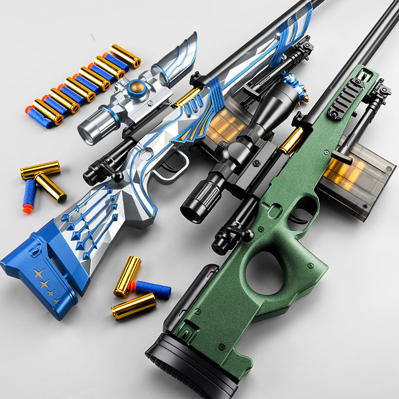 Realistic Toy Gun For Nerf Guns Darts Automatic Sniper Rifle With