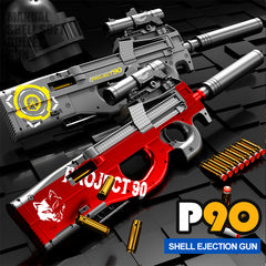 P90 Electric Water Gun Soft Bullet Air Gun Graffiti Bb Gun Game Pistol Toy Gun