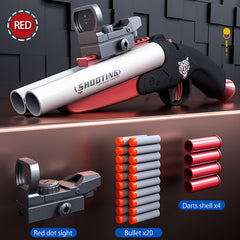 Shell-throwing toy gun soft bullet gun double-barreled educational model burst shotgun 8+ boy toys